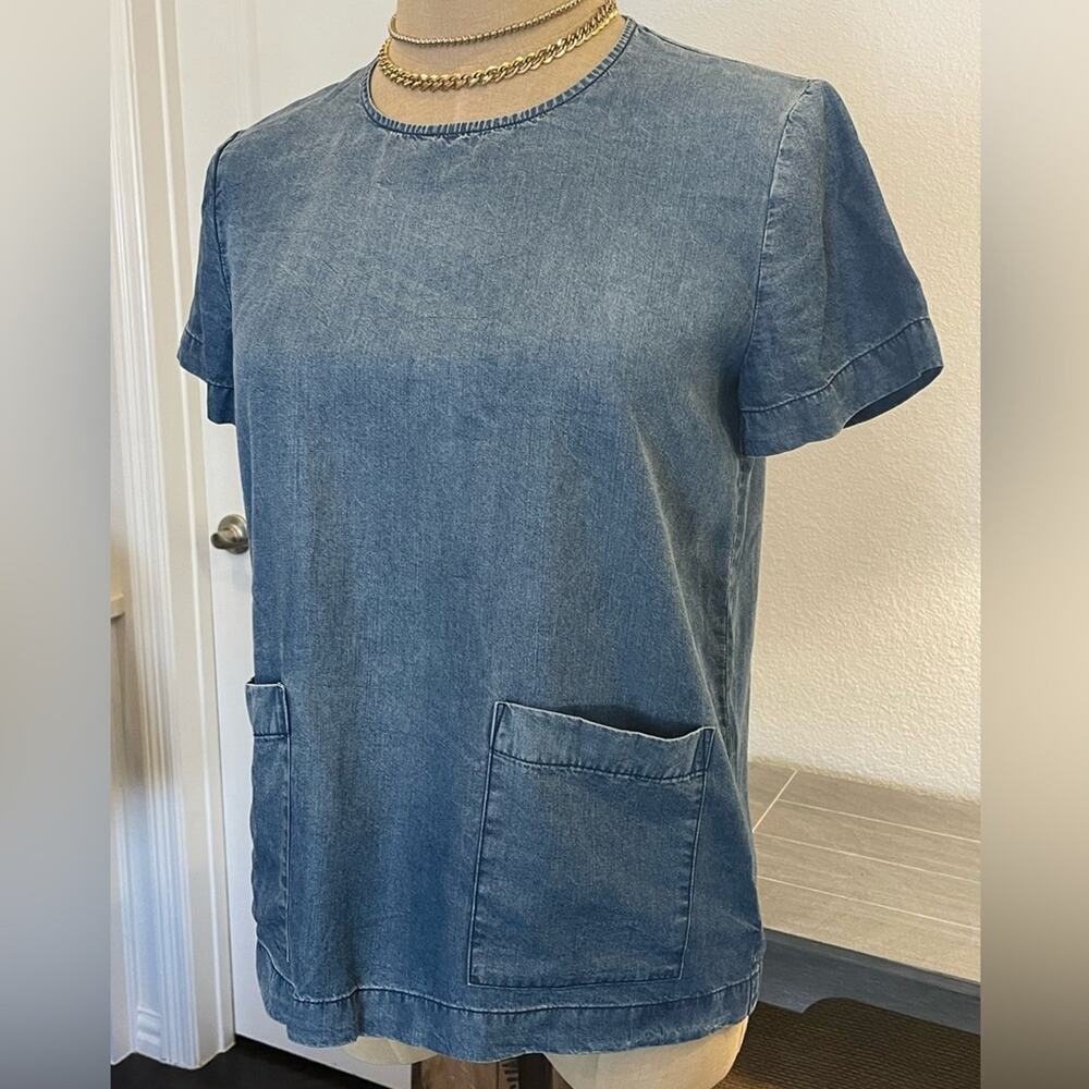 CLUB MONACO Denim Lyocell Shirt Top size XS - Picture 1 of 10